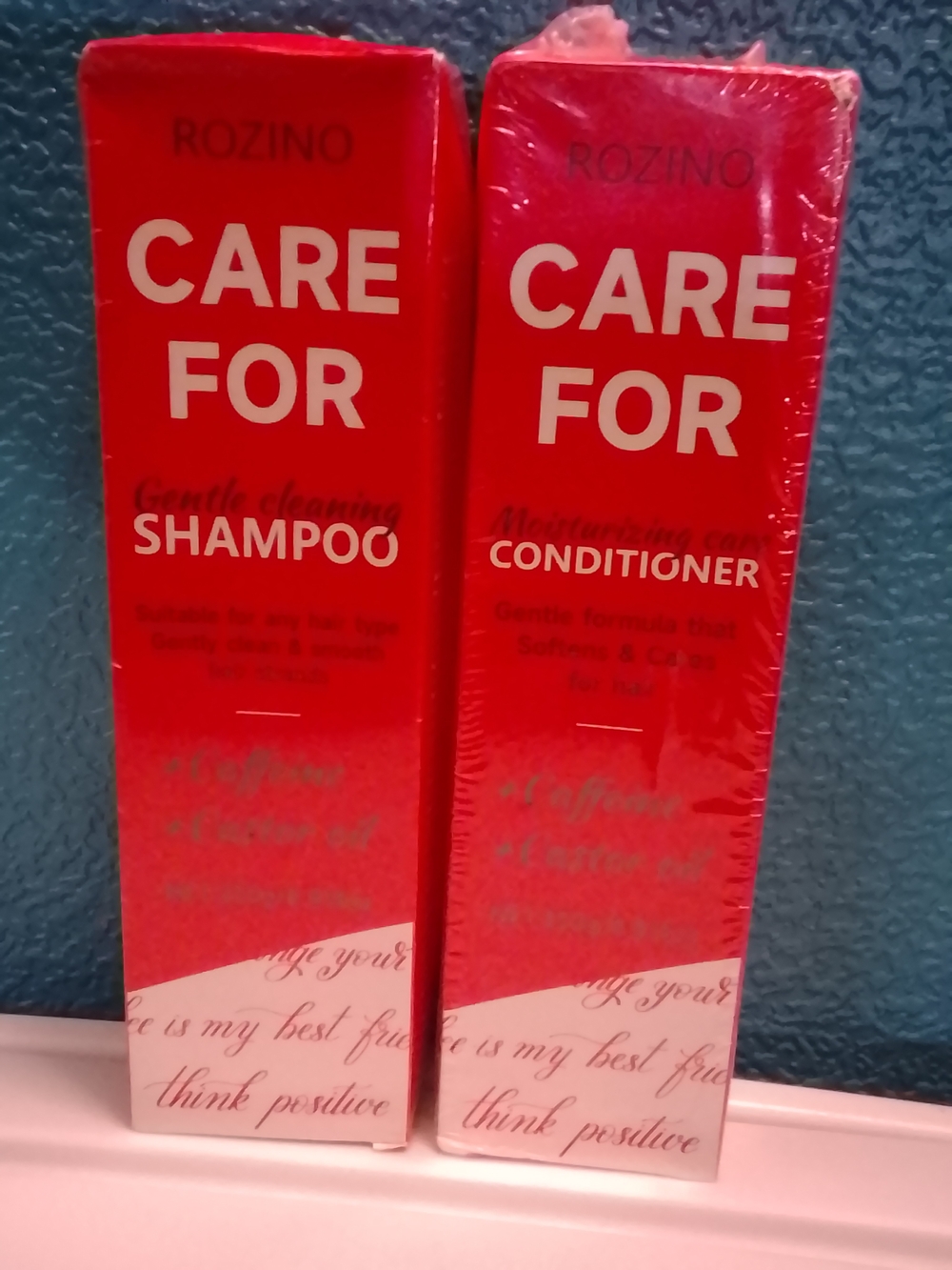Rozino "Care For" Shampoo & Conditioner Set Caffeine & Castor Oil